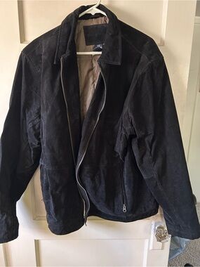 Knightsbridge Vintage Black Suede Leather Jacket